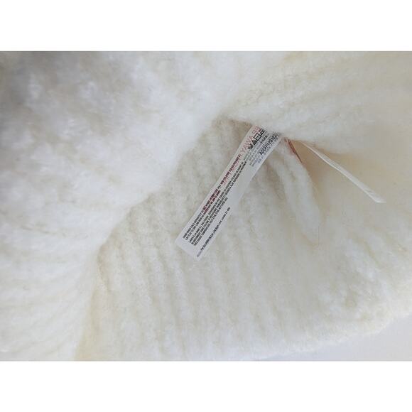 Free People Ivory Knit Beanie Winter Cozy Soft Hat One Size - Picture 7 of 7